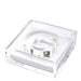 Clear acrylic cocktail napkin holder with monogram initial letter napkin weight