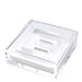 Clear acrylic cocktail napkin holder with monogram initial letter napkin weight