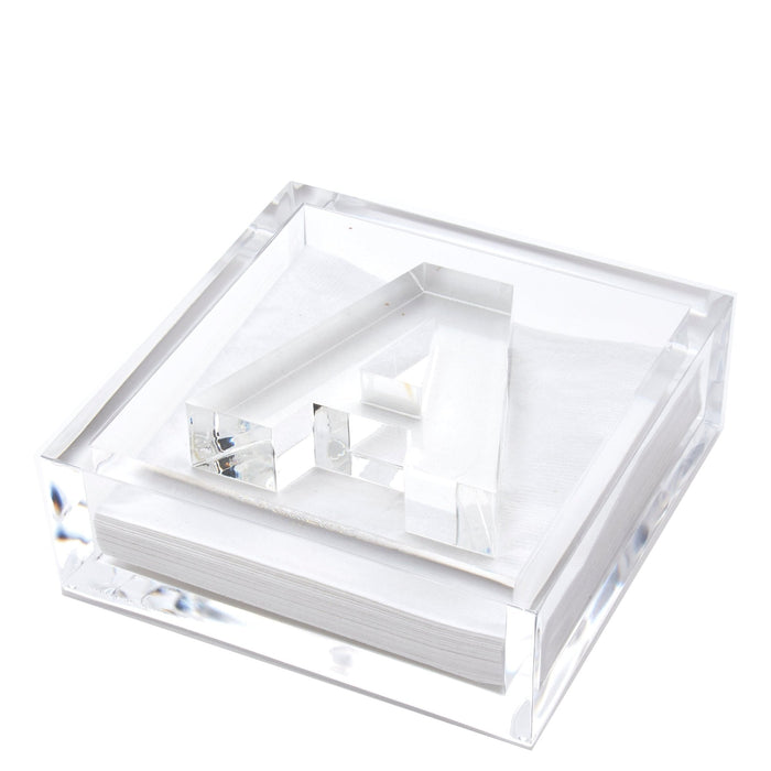 Initial Acrylic Cocktail Napkin Holder