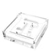 Clear acrylic cocktail napkin holder with monogram initial letter napkin weight