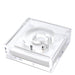Clear acrylic cocktail napkin holder with monogram initial letter napkin weight