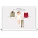 Personalized Ivy Wardrobe melamine tray with deep red sweater for kids