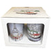 La Vie Parisienne Drinking Glasses — set of 4 in gift box showing Paris landmark illustrations including Eiffel Tower and Notre Dame