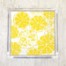 Yellow lemon slice luncheon paper napkins, 6.5 x 6.5 inch, set of 2 packs, 40 napkins total