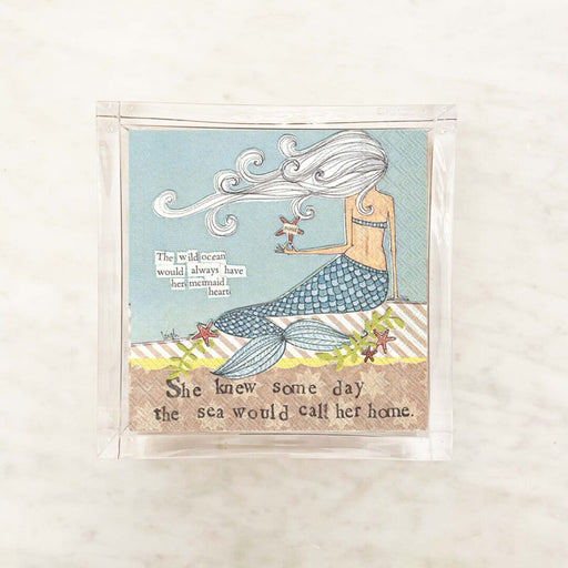 Curly Mermaid Cocktail Paper Napkins