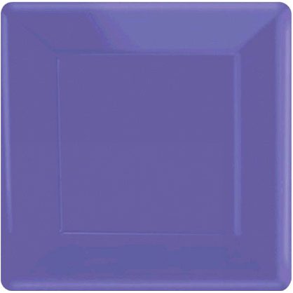 New purple square dinner paper plates