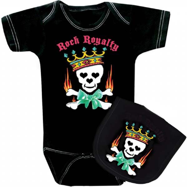 Rock Royalty Onesie and Bib Set