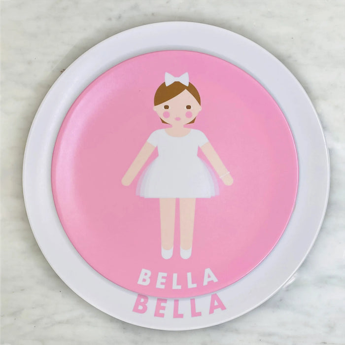 Pink personalized melamine 