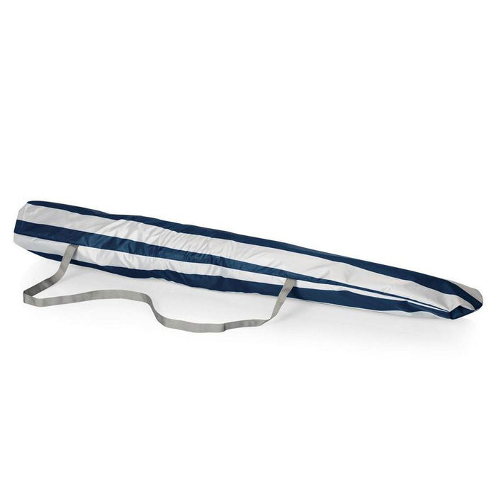 Brolly Beach Umbrella Tent - Navy Blue & White Stripe