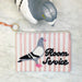 Pigeon Room Service Beaded Coin Purse — styled with pigeon figurine, showing front beaded design detail