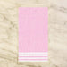Pink striped paper guest towels, 15 count, for powder rooms, bridal showers and stylish entertaining.