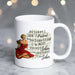 White ceramic mug with vintage pin-up style artwork and the phrase Pretend To Be Sober printed on the front.