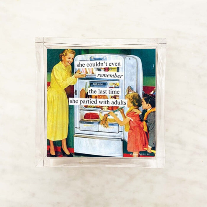 She couldn't remember the last time she partied with adults funny cocktail napkins — Modern Lola hostess gift