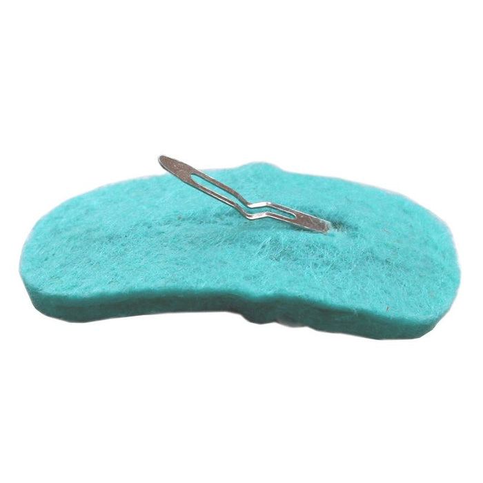 back of a felt hair clip