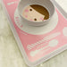 Pink personalized Spanish paper doll melamine tray for kids styled with bowl