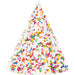 White paper party hat with colorful sprinkles print, set of 8 birthday party hats