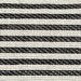 Striped Picnic Blanket — close-up of black and white woven acrylic stripe fabric texture