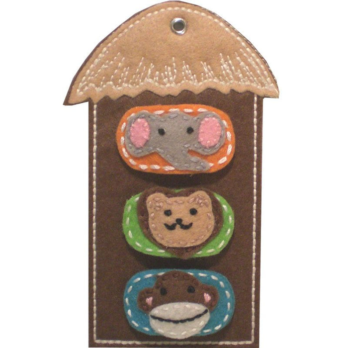 Felt hair clips holder