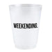 Weekending frosted plastic party cups set of 8