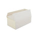 White Rectangular Paperboard Take-Out Box — angled view showing fast-top closure and open top, set of 12, recyclable and compostable