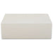 White Rectangular Paperboard Take-Out Box — closed box showing fast-top closure, set of 12, recyclable and compostable