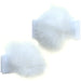 white fur ball velvet hair clip 