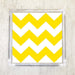Yellow and white chevron stripe luncheon paper napkins, 6.5 x 6.5 inch, set of 2 packs