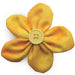 Yellow cotton flower hair clip for girls – handmade hair accessory from Modern Lola