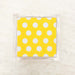 Yellow and white polka dot cocktail paper napkins, 5 x 5 inch, set of 2 packs, 40 napkins total