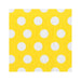 Yellow and white polka dot cocktail paper napkins, 5 x 5 inch, set of 2 packs, 40 napkins total