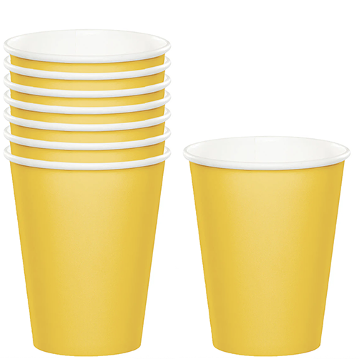 Yellow paper cups