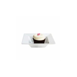 Square Plastic White Dessert Bowls