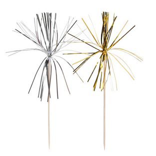Gold and Silver Firecracker Party Picks
