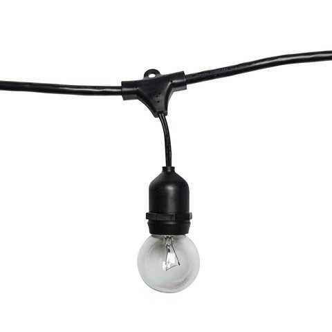 Black Cafe Lights Clear Bulbs is available