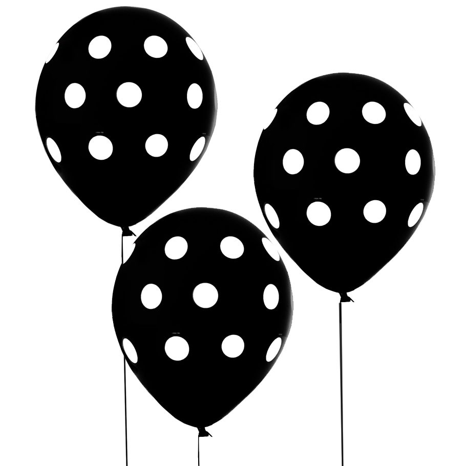Black and White Polka Dot Balloons
