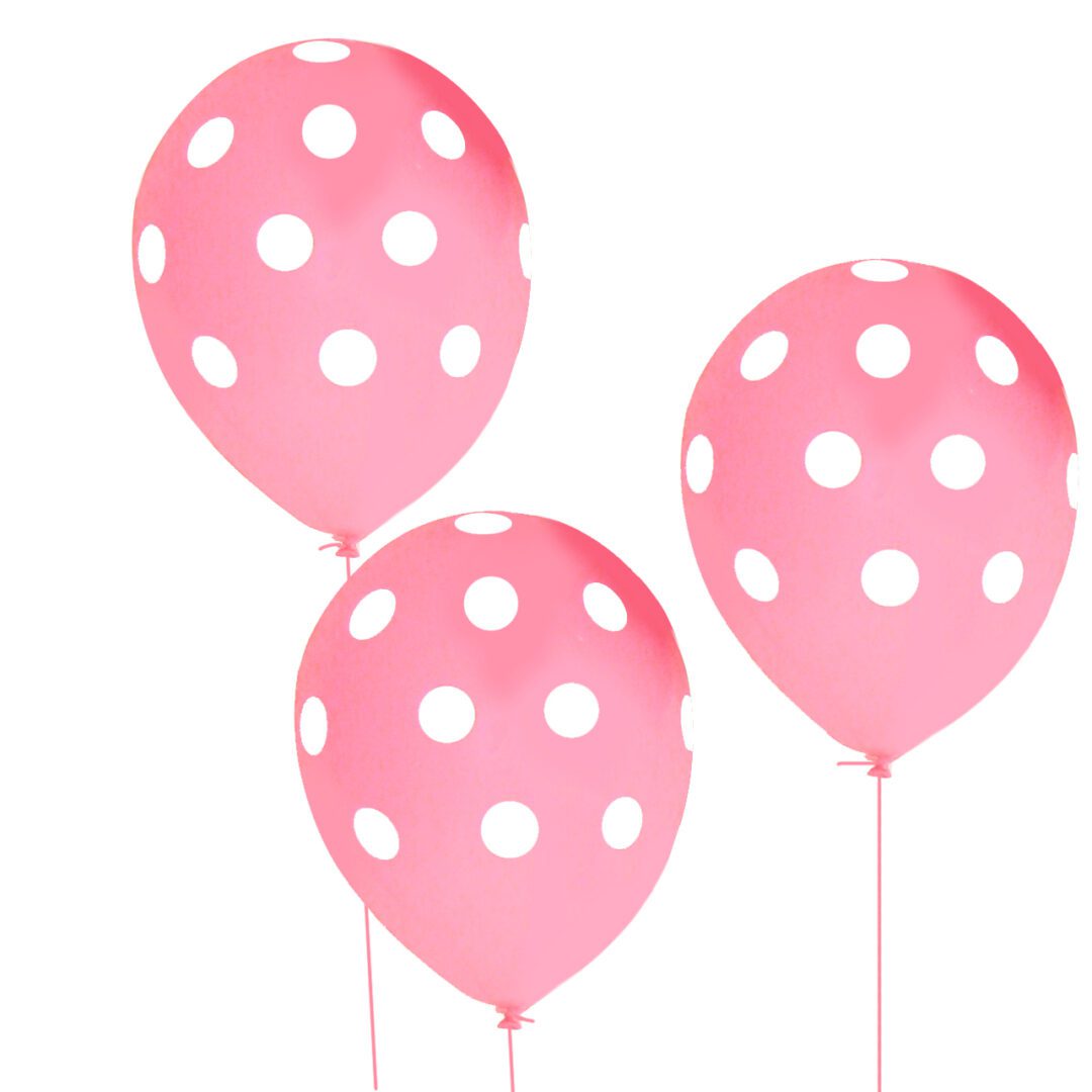 Pink with White Polka Dots Balloons