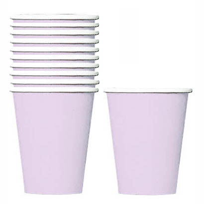 Lavender Paper Cups Set