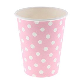 Pink and White Polka Dots Paper Cups