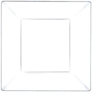 Clear Square Plastic Extra Large Dinner Plates