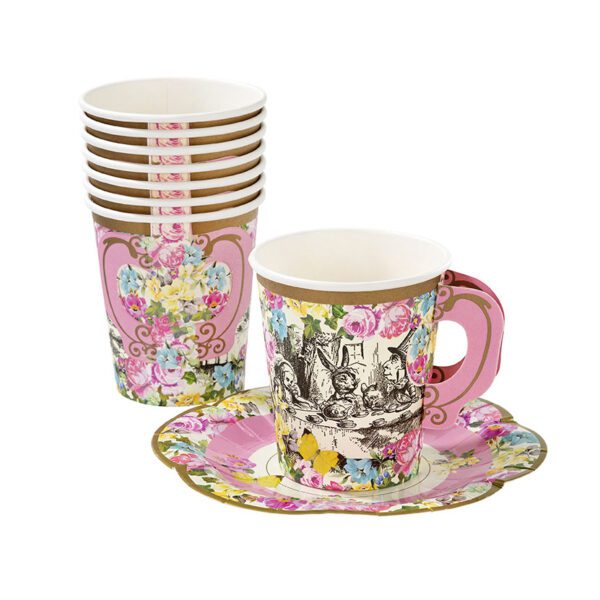 Alice and Wonderland Cup and Saucers