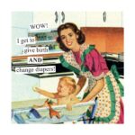 Wow! I get to give birth AND change diapers! Cocktail Paper Napkins – 2 Packets - Image 2