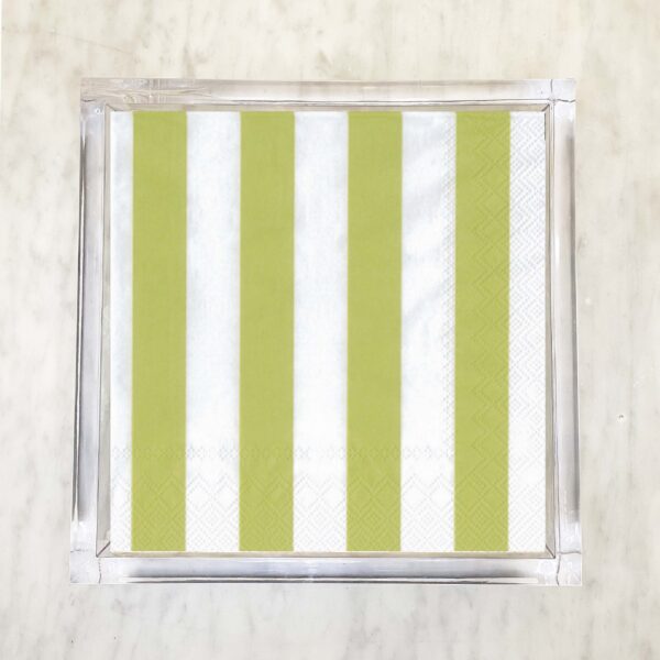 Gold and White Stripe Cocktail Paper Napkins 2 Packets
