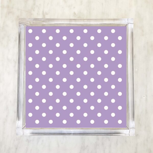 Lilac and White Small Polka Dots Luncheon Paper Napkins