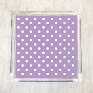 Lilac and White Small Polka Dots Luncheon Paper Napkins