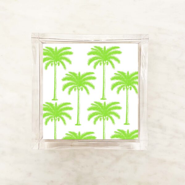 Hot Lime Palm Trees Cocktail Napkins