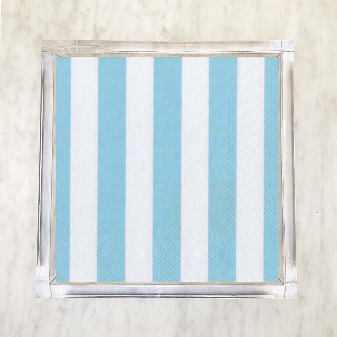 Baby Blue and White Stripe Luncheon Paper Napkins