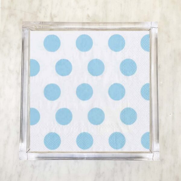 Baby Blue and White Polka Dot Luncheon Paper Napkins