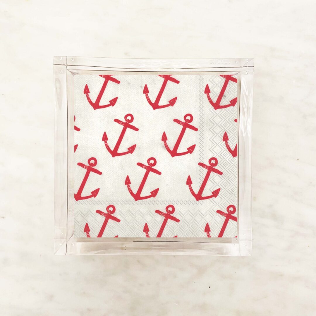 Red Anchor Cocktail Napkins