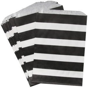 Black and White Stripe Favor Bags Set