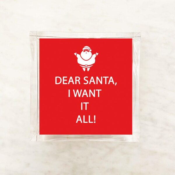 Dear Santa I Want It All Cocktail Paper Napkins 1 Packet